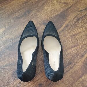 Rampage Black Textured Flats